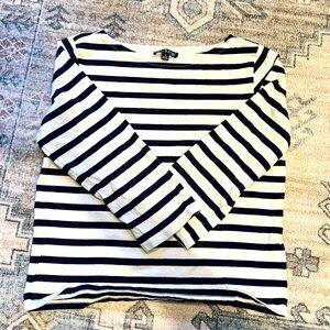 J. Crew 3/4 length sleeve striped shirt